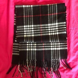 Beautiful Black Plaid Scarf